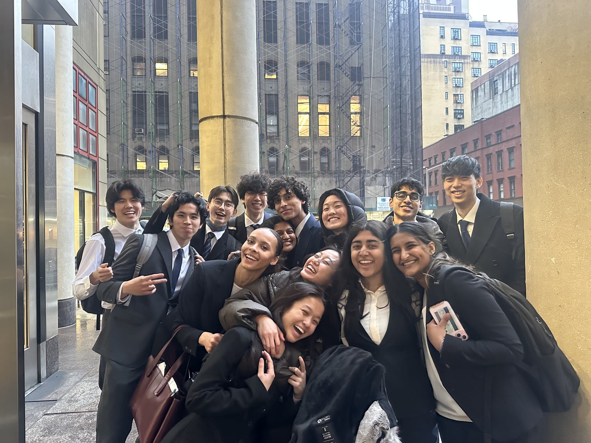 The chapter outside on a rainy afternoon